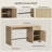 Boho Rattan Desk with Spacious Workspace and Hidden Storage-326127436