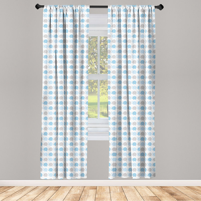 Semi-Sheer Rod Pocket Curtain Panels, 28" x 95"