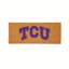 Très grand tapis couleur coco de l'Université Texas Christian, 60 po x 24 po