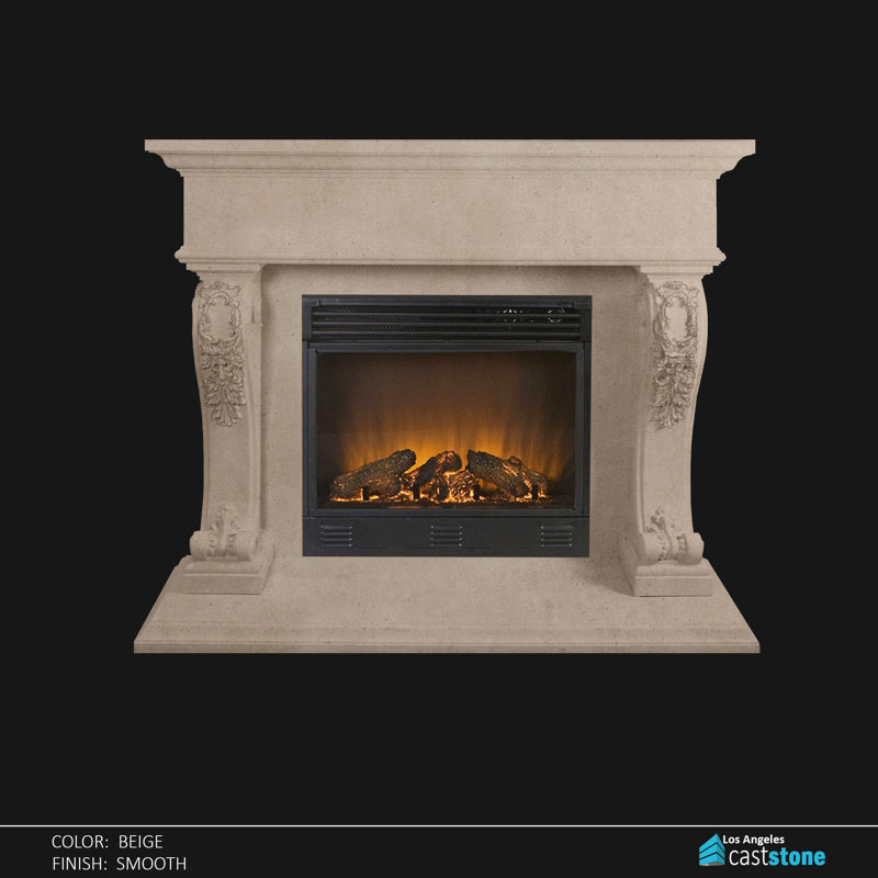 Perra Fireplace Surround, Beige Smooth