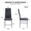 Ensemble de 2 chaises de salle à manger en cuir avec dossier haut moderne et rembourré et pieds en métal pour la cuisine, la salle à manger et le salon-1105358927-1105358914