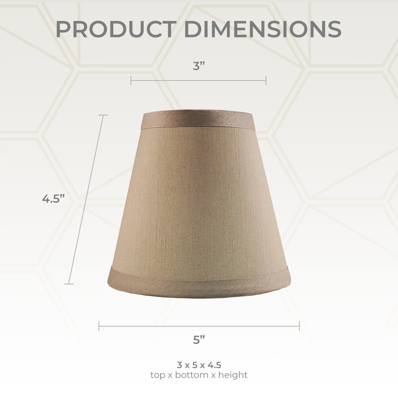 4.5'' H x 5'' W Silk Empire Lamp Shade, Grey