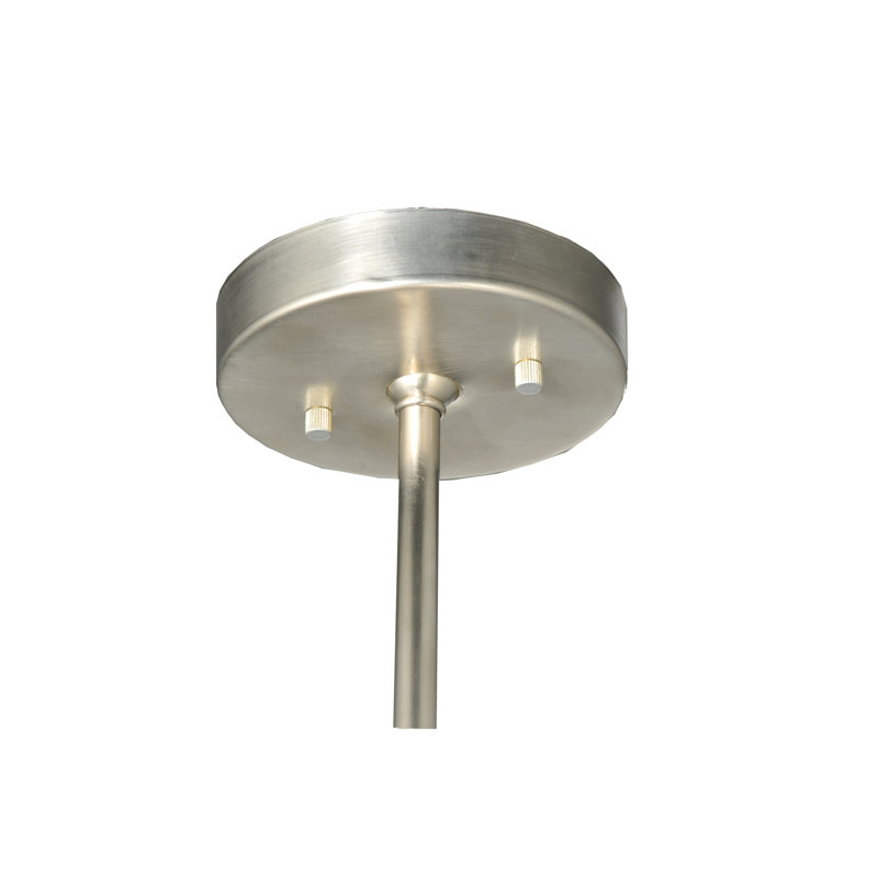 Luminaire suspendu rectangulaire 1 lumière, Ambre, Argent