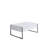 Modern Coffee Table with Metal Legs, White & Silver, 35.4 x 23.6 x 15.7 Inches | 100% Melamine Coated Particle Board, Thickness: 0.7 Inches | Stylish Industrial Design for Living Room & Home Spaces-1767408089-1767408090