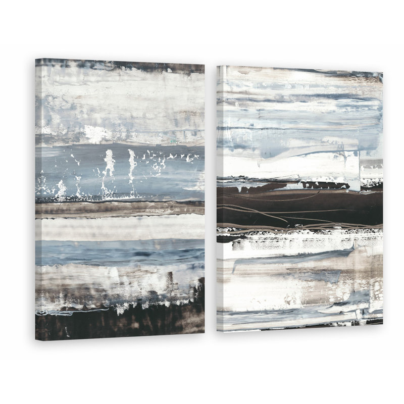 «Icy Horizon III», ensemble de 2 reproductions sur toile, H 18 po x l 12 po x L 1,5 po