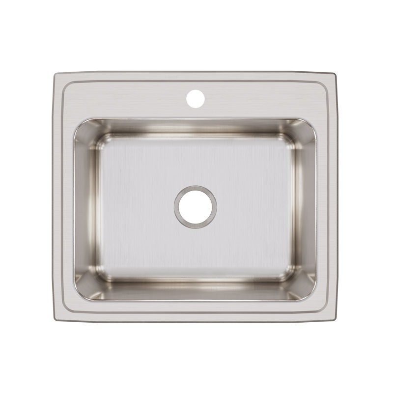 Classic Stainless Steel 25" x 22" x 12-1/8" Undermount Sink, 1 trou
