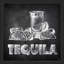 « tequila on tableau noir », reproduction de dessin encadrée-21968895