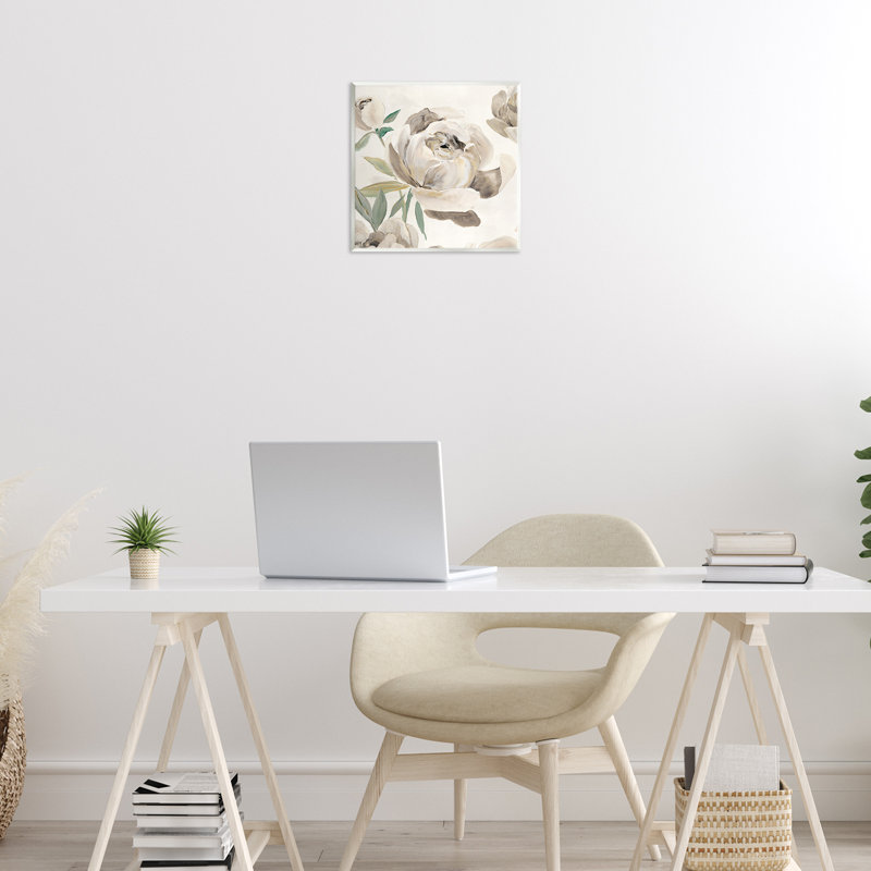 Rounded Lustrous Peonies Wall Plaque, design by Aria K.