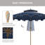 Parasol de patio 9 pi Outsunny-82435190