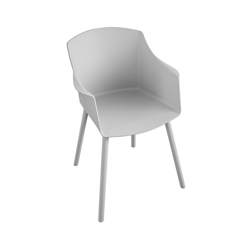 Patio Dining Armchair 2 pcs. (indoor/outdoor), Light Grey
