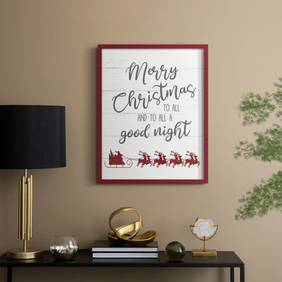 Goodnight Sleigh Framed Print - Solid Wood