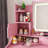 3-Color LED Vanity Mirror With Stool, Dressing Table For Bedroom, 2 Drawers & 5 Storage Cabinets (4 Open + 1 Hidden), Adjustable Lighting-1475799438