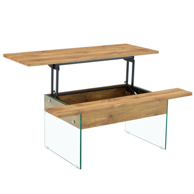 Lift Top Coffee Table With Storage,Adjustable Height Modern Coffee Table For Living Room Or Home Office