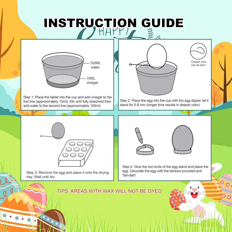 Ensemble de décoration pour œuf de Pâques