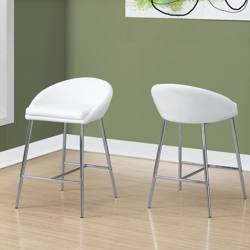 Ensemble de 2 tabourets de bar Hollinger, Blanc