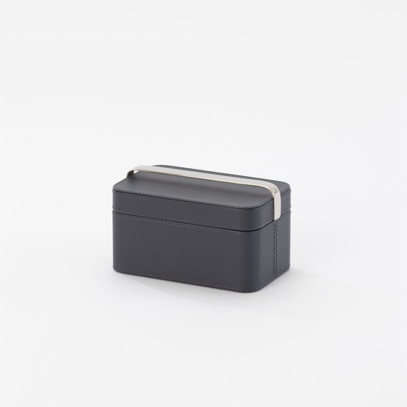 Decorative Box, Black, 5" H x 8.25" W x 5" D