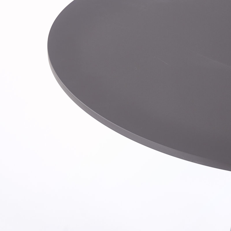Table de salle à manger ronde, Plateau gris / base grise