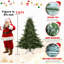 Arbre de Noël pleine forme 5 pi avec 1129 pointes - aiguilles mixtes en PE / PVC, base large pour les grands espaces, structure à charnières pour une installation facile, support en métal pour un soutien solide *-1108950407