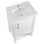 Meuble-lavabo de salle de bain avec lavabo, porte à fermeture douce, support de rangement, tablette ouverte-1103494359