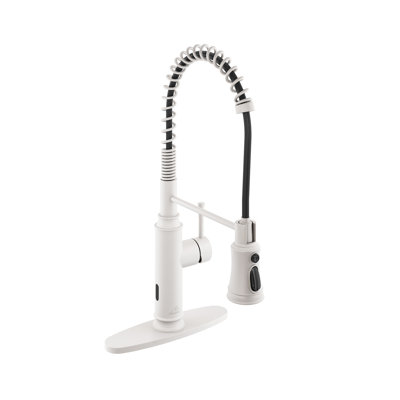 Robinet de cuisine rétractable avec fonction d'induction infrarouge et plaque de pont