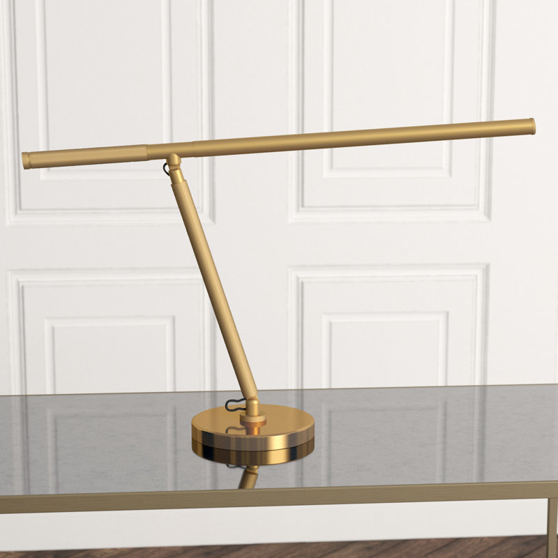 Ralph Lauren Barrett 1 Light Piano Table Lamp, Natural Brass
