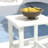 White Patio Table - 15" Square Side End For Pool, Porch, Balcony. To Wear And Tear, 110 Lbs Capacity Outdoor , Heavy-Duty, Weight Capacity,
