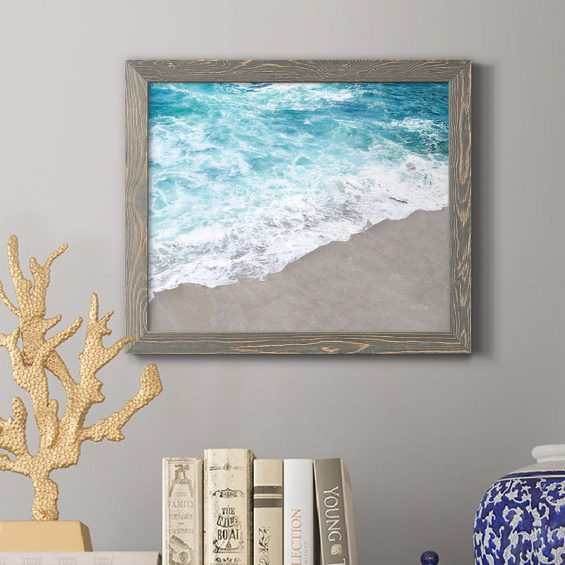 Cali Tides I - reproduction de photo sur papier encadrée, H 24 po x l 18 po x P 1,5 po, gris