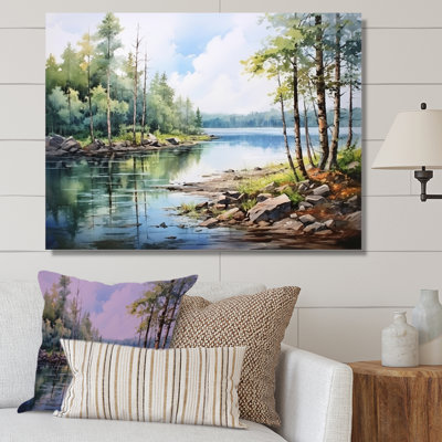 «Lakes Rivers Scandinavian Tranquility I», reproduction sur toile