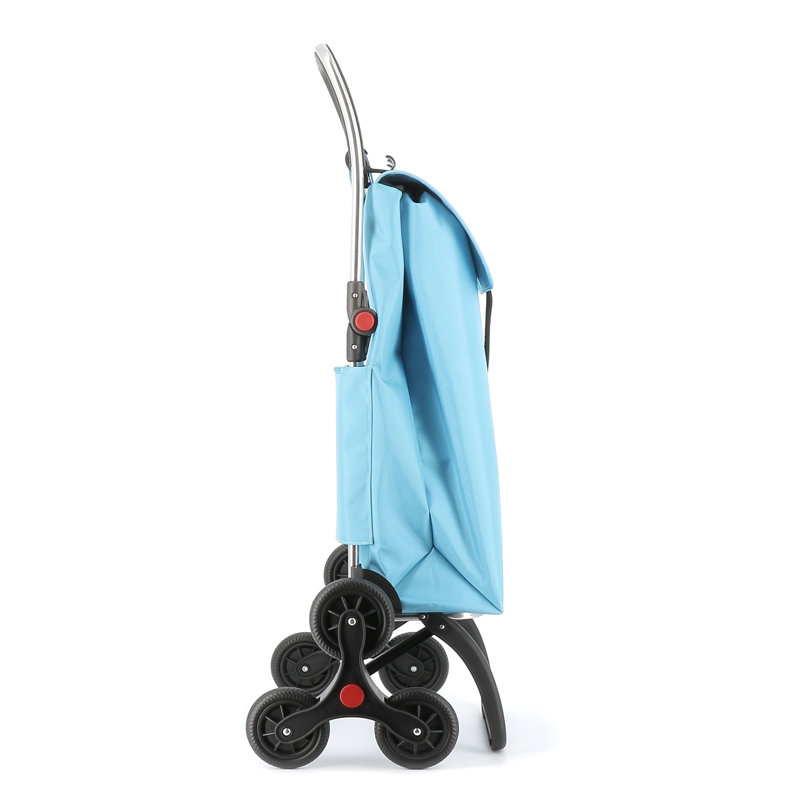 Shopping Trolley Rolser I-Max MF 6 Wheel Stair Climber Foldable, Sky Blue