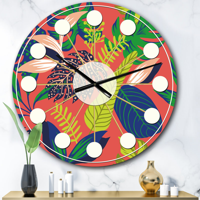 Horloge murale rétro Mid-Century, Surdimensionné