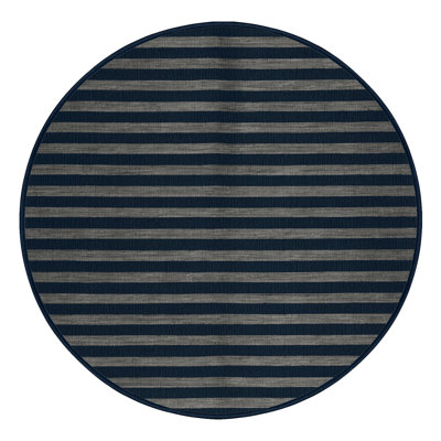 Machine Washable Horizontal Stripes Gray Area Rug
