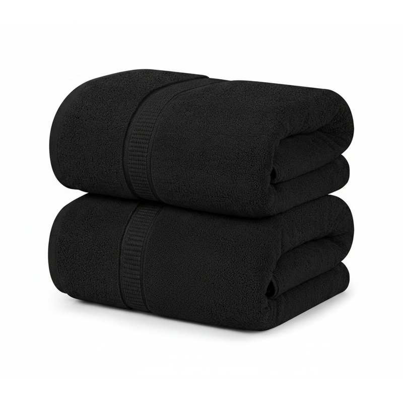 100% Cotton Bath Towel, Black