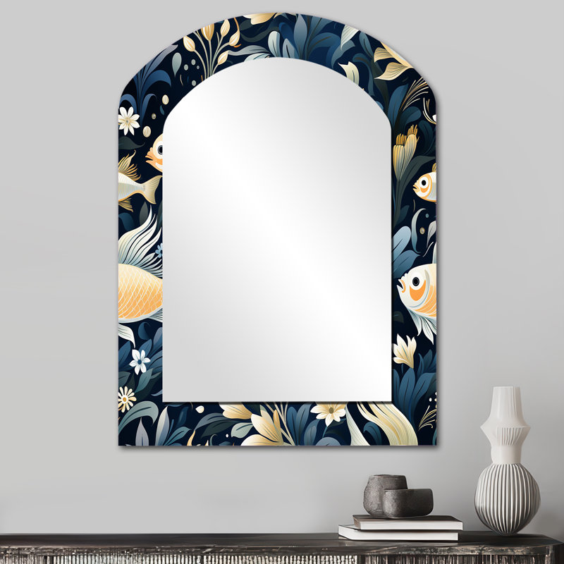 Coastal Underwater Elegance Coastal Motif - Miroir mural, 34 po x 25 po