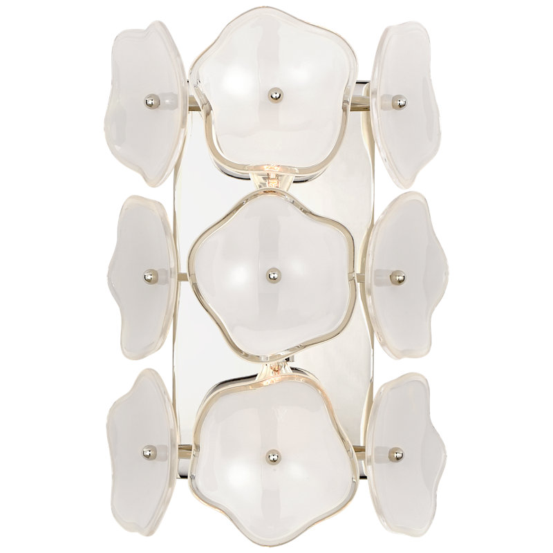 kate spade new york Leighton Small Sconce, Polished Nickel/Cream