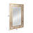 Berlin Vintage Glass Wall Mirror with Geometric Art Deco Wood Frame-645745590