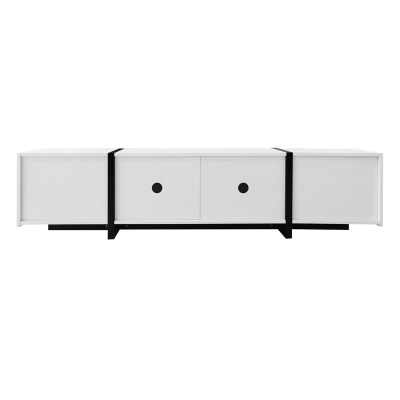 Allonah Unfinished TV Stand for TVs up to 75", White