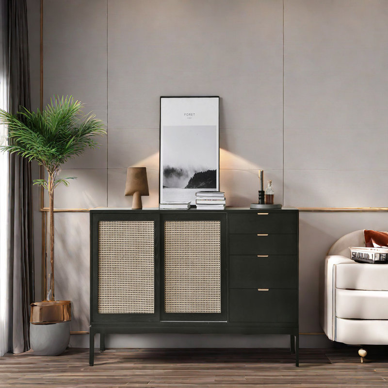 Light Luxury Solid Wood Accent Cabinet