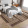 Geometric Machine Washable Rug for Living Room Bedroom Striped Non-Slip Low Pile Rubber Backing Area Rug for Playroom Office Kitchen Dining Room Dorm and Bedside Decor