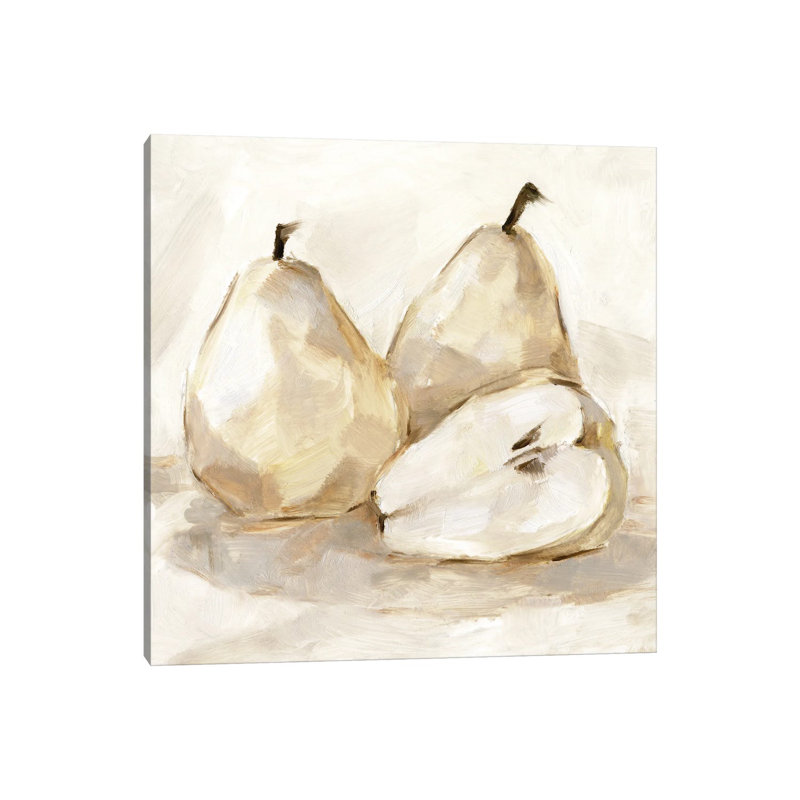 White Pear Study I 1 Piece Wrapped Canvas Wall Art, 30.48cm H x 30.48cm W x 1.91cm D