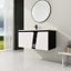 Meuble-lavabo mural flottant de 40 po avec lavabo en céramique et porte d'armoire à fermeture en douceur de 40 po, peu encombrant et élégant pour les salles de bain modernes