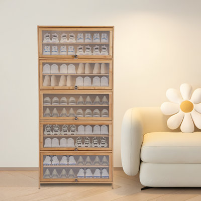 35 Pair Stackable Shoe Storage Cabinet