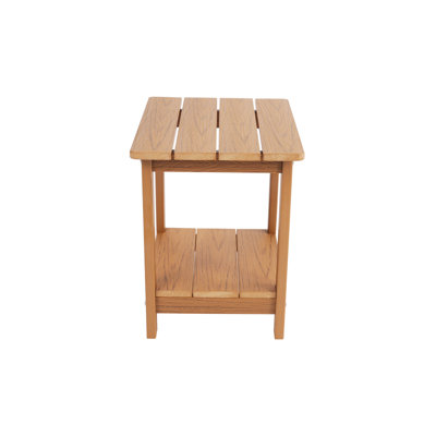 Table d'appoint imitation bois à grain de bois, simple mais avec une touche de texture. Un petit plateau de table pour les pique-niques en plein air.