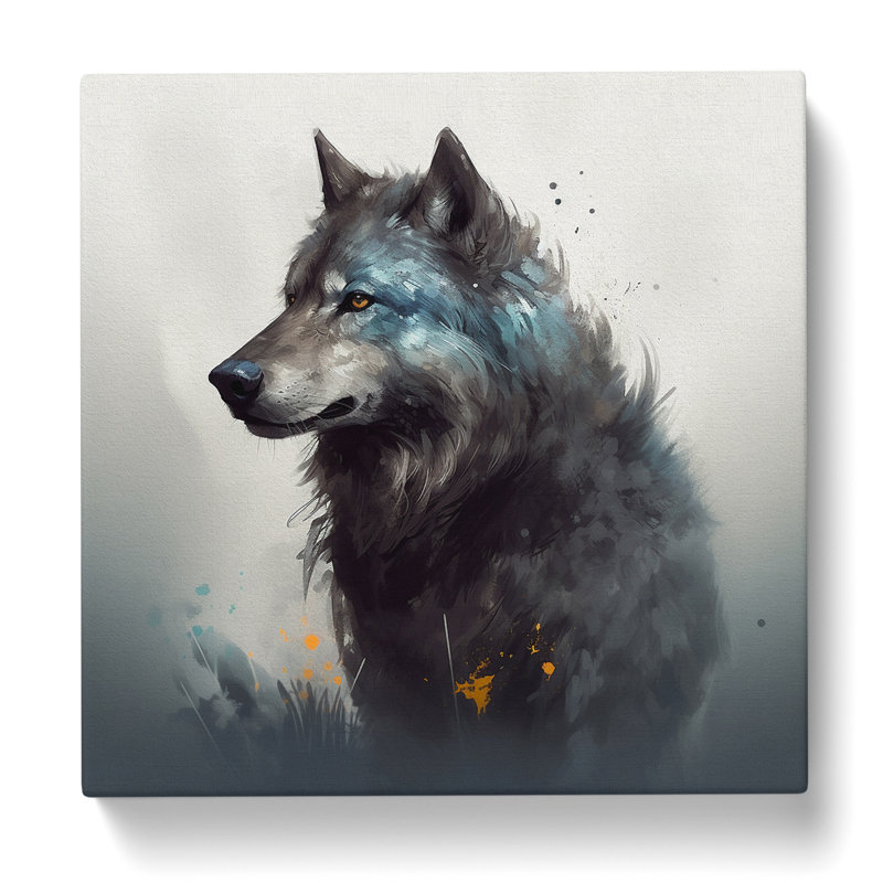 Wolf Conceptual Art - Wrapped Canvas - Framed Print