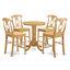 Ensemble de table de salle à manger à hauteur de comptoir 5 pièces comprenant une table ronde en bois avec piédestal et 4 chaises de salle à manger, babeurre et cerise-1604130734-1549863579-1524996436