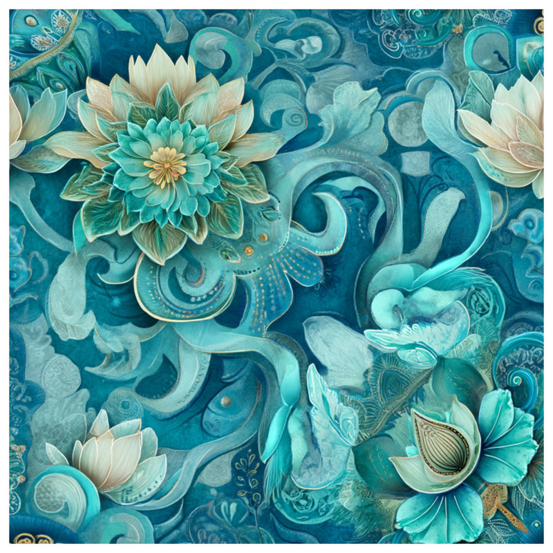 Rideau de douche floral - Bohème, 70in W x 72in H