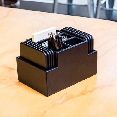 Polston Leather 1 Piece Coaster Set With Holder