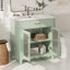 Meuble-lavabo 31 po avec verre trempé, armoire de salle de bain moderne avec pieds en bois d'hévéa et portes à fermeture en douceur-1249158150
