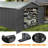 Heavy-duty Weather-resistant Metal Garage, Dark Gray, Modern Design For Cars, Trucks And Equipment