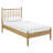 Zane Twin Size Spindle Bed Frame In Light Oak-638095811-638095809