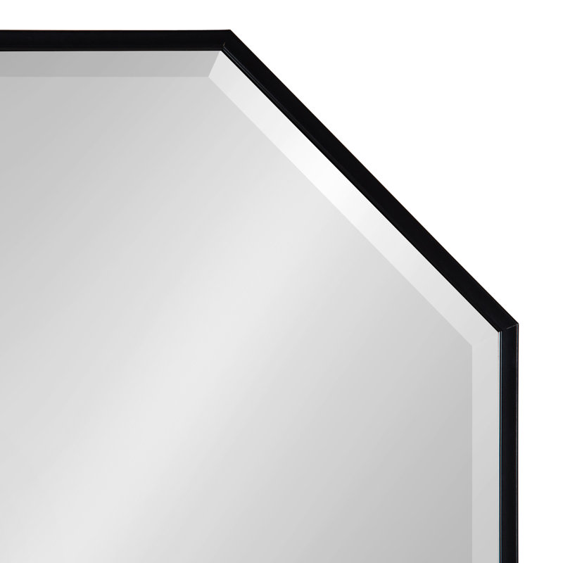 Miroir décoratif Cloverly Octagon, 18" x 18", Noir